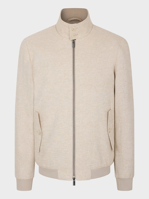 Blouson en coton et lin beiges - Father & Sons   - 5 