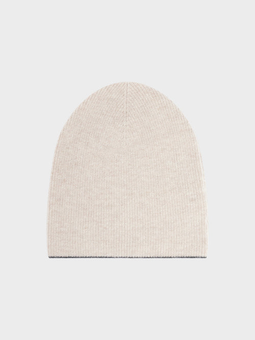 Bonnet en cachemire beige - Father & Sons   - 1 