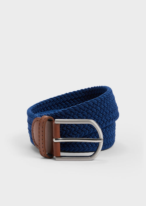 Ceinture tressée bleu jeans - Father & Sons   - 1 