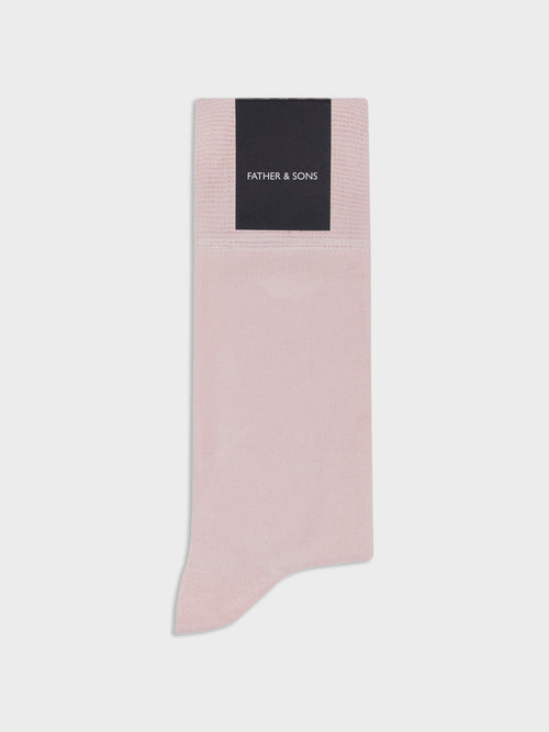 Chaussettes en viscose de bambou rose - Father & Sons   - 1 