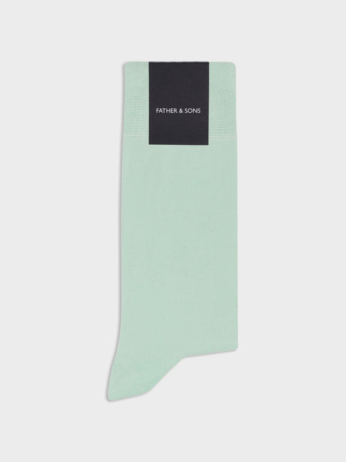 Chaussettes en viscose de bambou vert d'eau - 1 - Father & Sons   - 4 