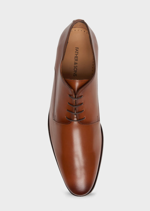 Derbies en cuir lisse cognac - Father & Sons   - 2 