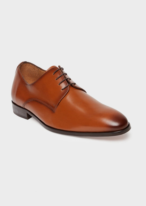 Derbies en cuir lisse cognac - 1 - Father & Sons   - 1 