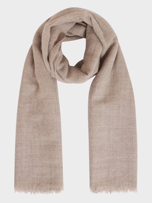 Echarpe en laine beige - 1 - Father & Sons   - 18 