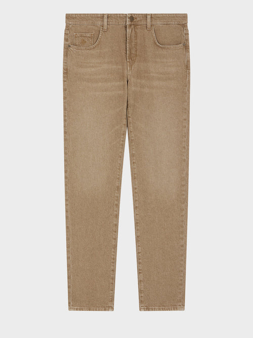 Jean Jody Slim en coton stretch beige - Father & Sons   - 1 