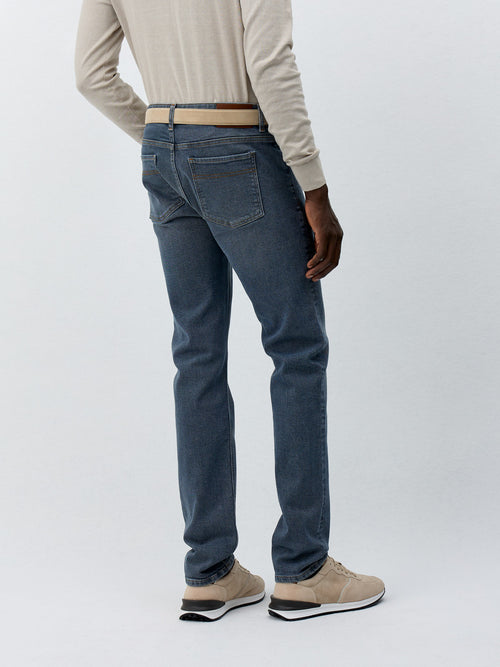 Jean Jody Slim en coton stretch bleu gris - Father & Sons   - 2 