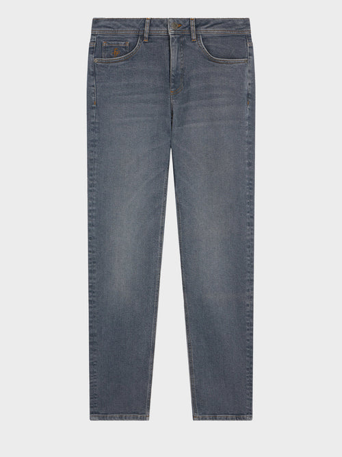 Jean Jody Slim en coton stretch bleu gris - Father & Sons   - 4 