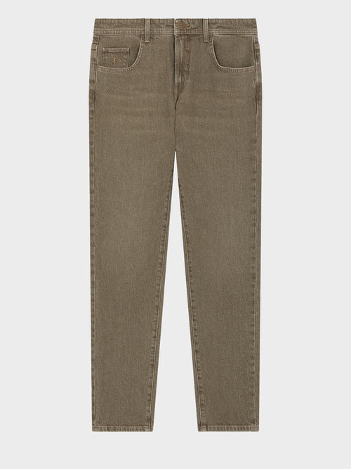 Jean Jody Slim en coton stretch kaki - Father & Sons   - 1 