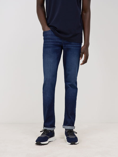 Jean Jody Slim en coton mélangé bleu marine - Father & Sons   -  