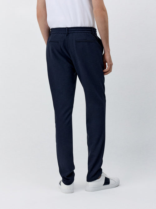 Pantalon casual skinny bleu marine - Father & Sons   - 2 