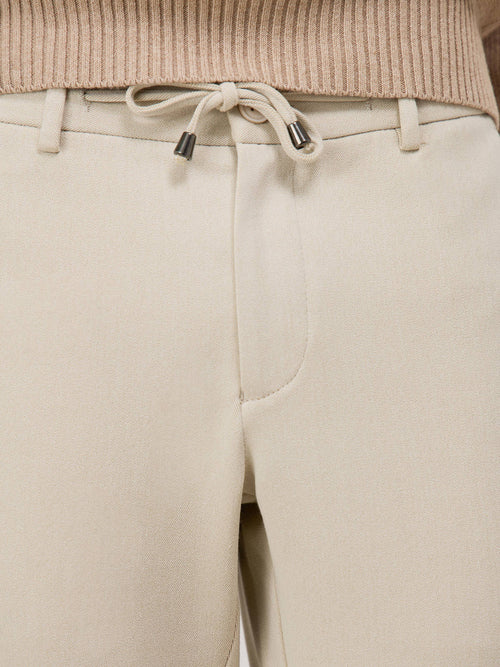 Pantalon casual slack skinny beige - Father & Sons   - 3 