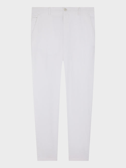 Chino slack skinny 7/8 en coton stretch blanc - 1 - Father & Sons   - 7 