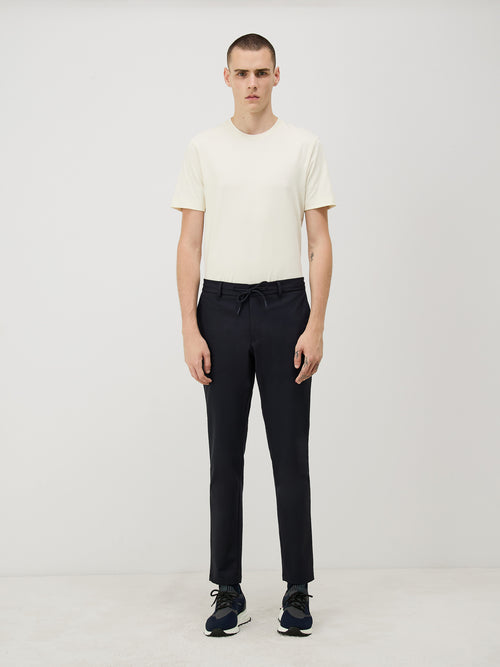 Pantalon coordonnable slack skinny bleu marine - Father & Sons   - 4 