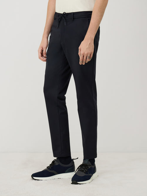 Pantalon coordonnable slack skinny bleu marine - Father & Sons   -  