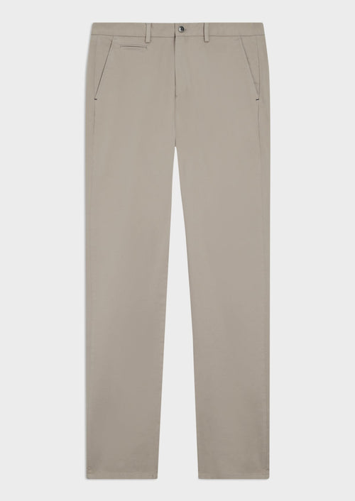 Chino slack skinny en coton stretch uni beige - Father & Sons   - 5 