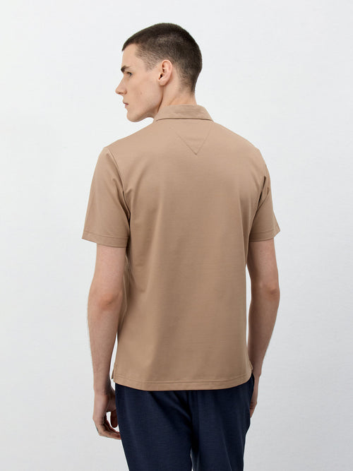 Polo Slim en coton mélangé beige - 2 - Father & Sons   - 18 