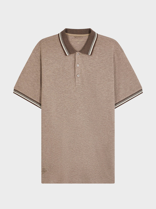 Polo Slim en coton marron - 1 - Father & Sons   - 16 