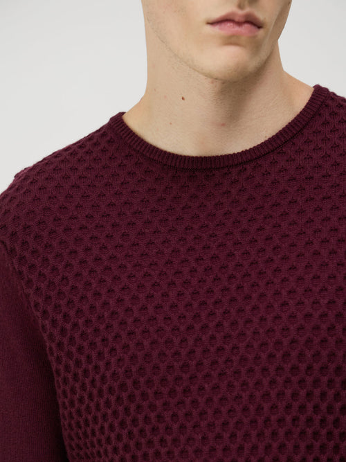 Pull col rond bordeaux - Father & Sons   - 3 