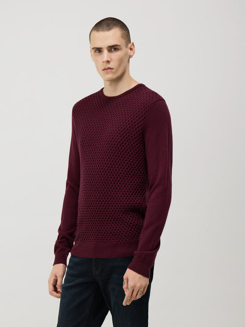 Pull col rond bordeaux - 1 - Father & Sons   - 8 