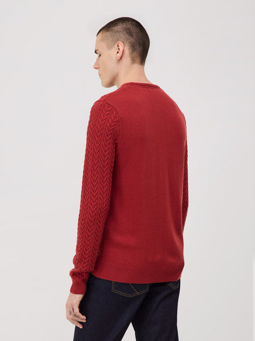 Pull col rond vermillon - 2 - Father & Sons   - 16 