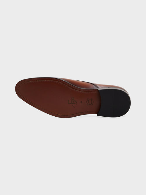 Derbies en cuir lisse cognac - Father & Sons   - 3 