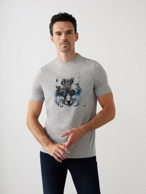 Tee-shirt manches courtes en coton col rond gris Edition Limitée Florian De Sousa - 2 - Father & Sons   - 5 