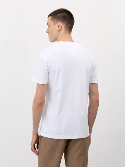 Tee-shirt col rond en coton blanc - 2 - Father & Sons   - 2 