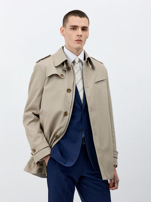 Trench droit beige - 1 - Father & Sons   - 9 