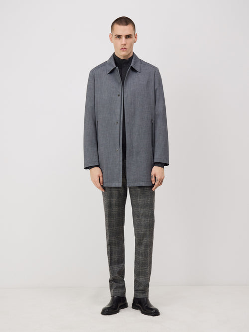 Trench droit bleu chambray - Father & Sons   - 5 