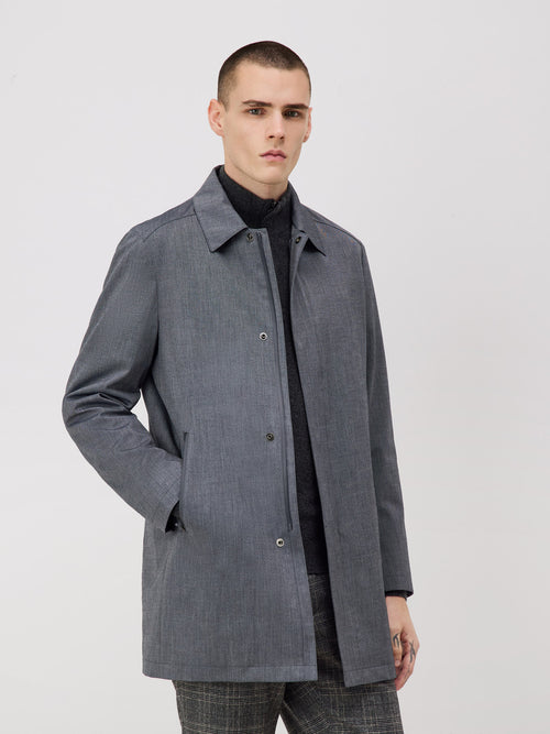 Trench droit bleu chambray - 1 - Father & Sons   - 2 