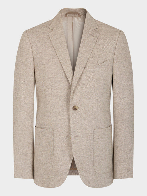 Veste Regular en coton et laine beiges - Father & Sons   - 8 