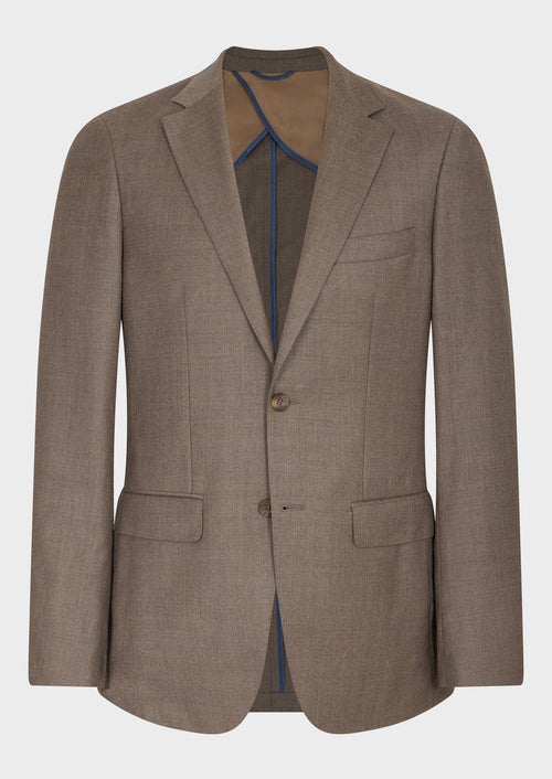 Veste coordonnable Regular en laine marron - Father & Sons   - 8 