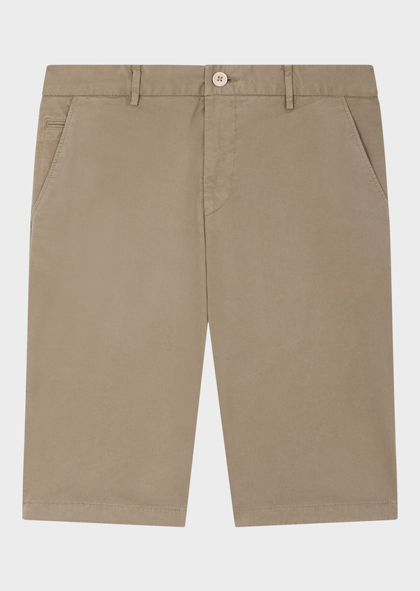 Bermuda en coton stretch uni beige - Father and Sons 65313