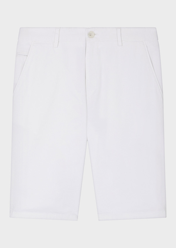 Bermuda en coton stretch uni blanc - Father and Sons 65302