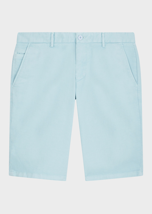 Bermuda en coton stretch uni bleu ciel - Father and Sons 65203