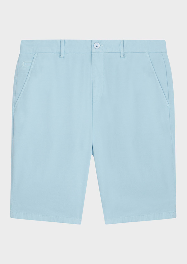 Bermuda en coton stretch uni bleu ciel - Father and Sons 65202