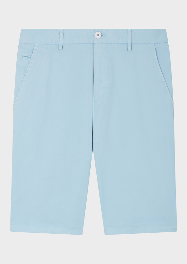 Bermuda en coton stretch uni bleu ciel - Father and Sons 65304