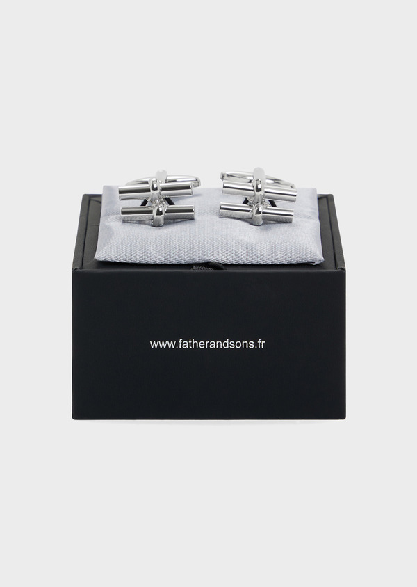 Boutons de manchettes argent - Father and Sons 67992