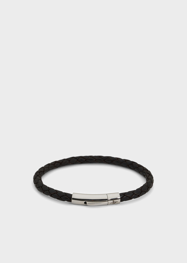 Bracelet en cuir tressé marron - Father and Sons 68179