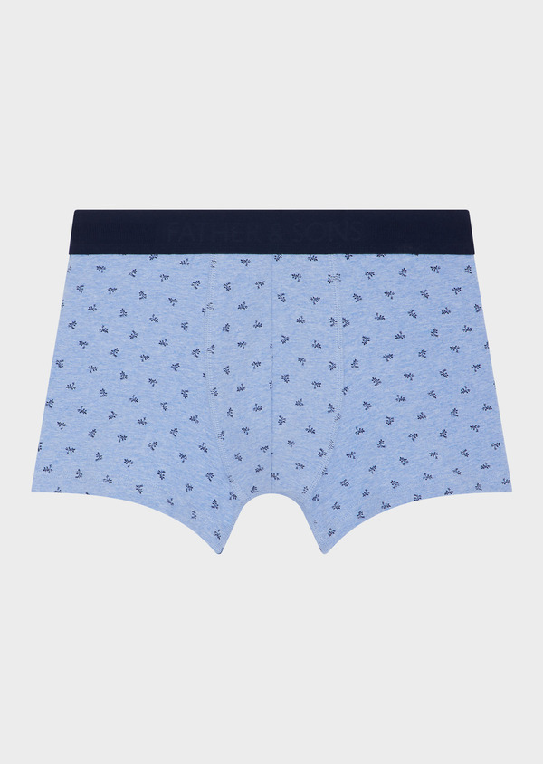 Boxer en coton stretch bleu ciel à motif - Father and Sons 69622