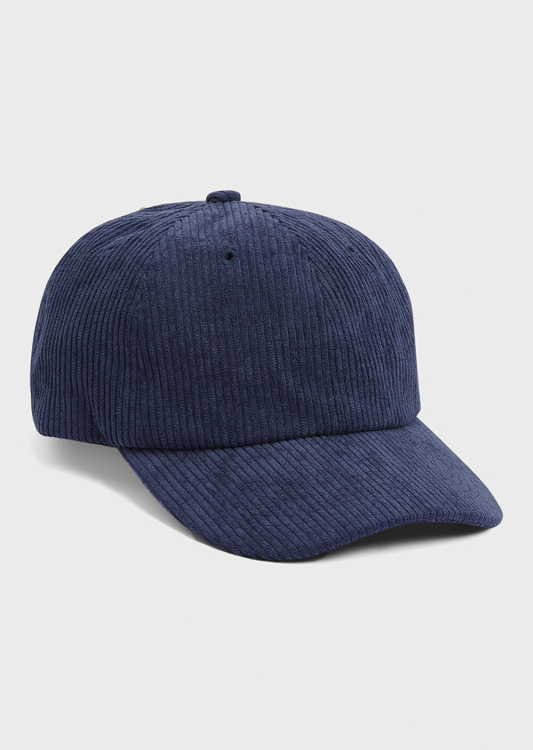 Casquette en velours côtelé bleu marine - Father and Sons 70624