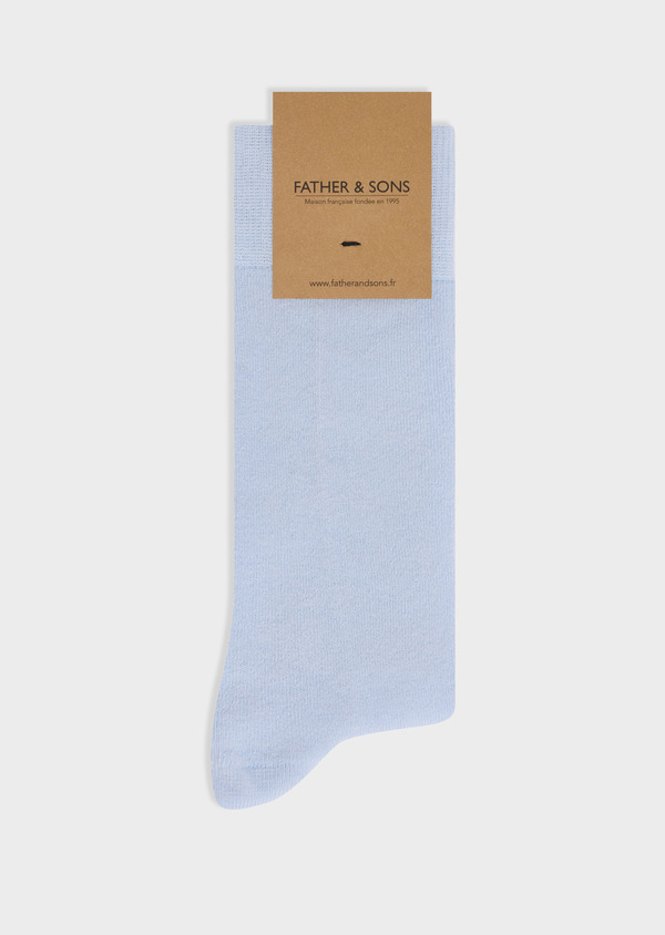 Chaussettes en coton bio mélangé bleu ciel - Father and Sons 67792