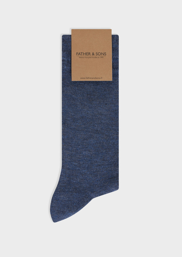 Chaussettes en viscose de bambou bleu - Father and Sons 67838