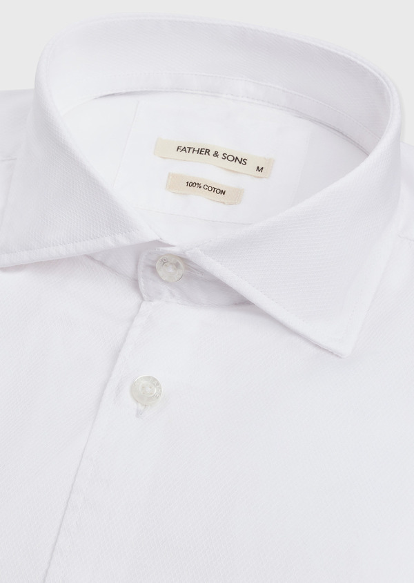 Chemise Regular en coton façonné blanc - Father and Sons 68854