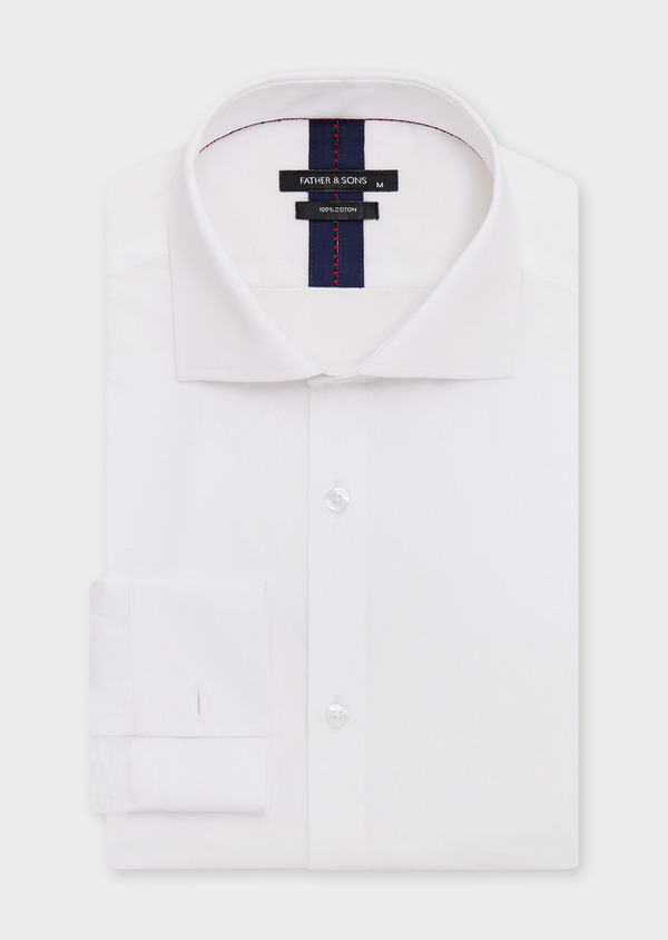 Chemise Slim en coton façonné blanc - Father and Sons 69018