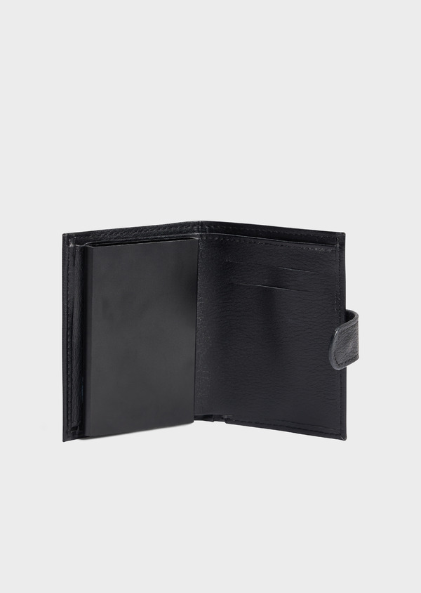 Coffret cadeau ceinture ajustable et portefeuille en cuir noir - Father and Sons 70703