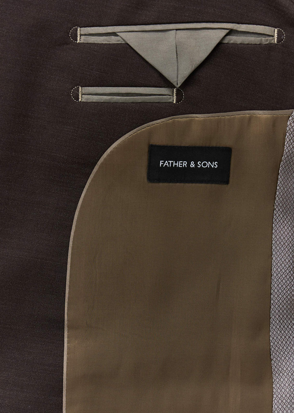 Costume 2 pièces Slim en laine marron - Father and Sons 69197