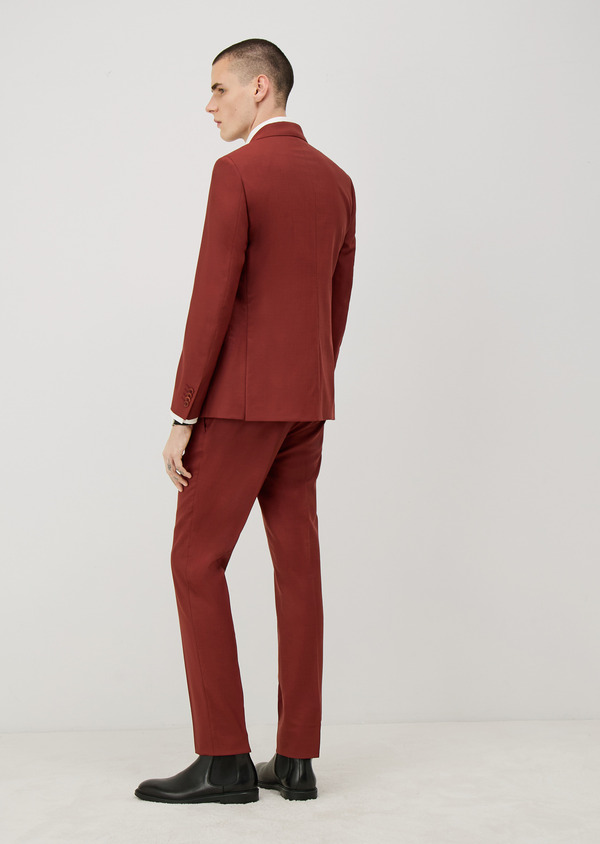 Costume 2 pièces Slim en laine rouge - Father and Sons 70353