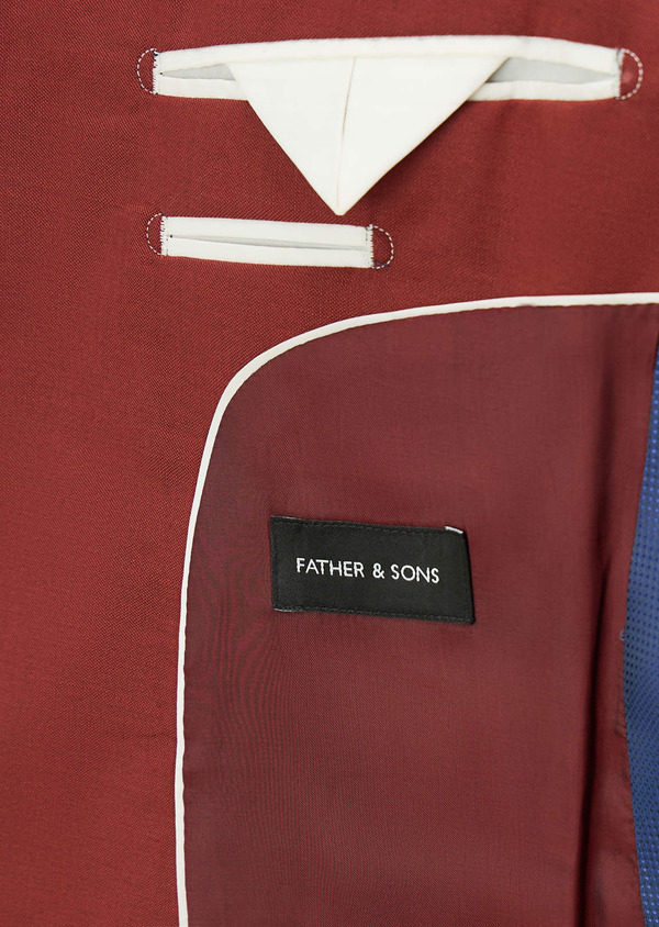 Costume 2 pièces Slim en laine rouge - Father and Sons 70355