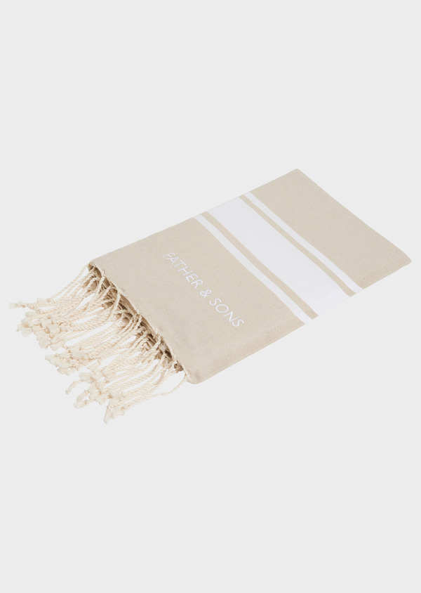 Fouta en coton recyclé beige - Father and Sons 65070